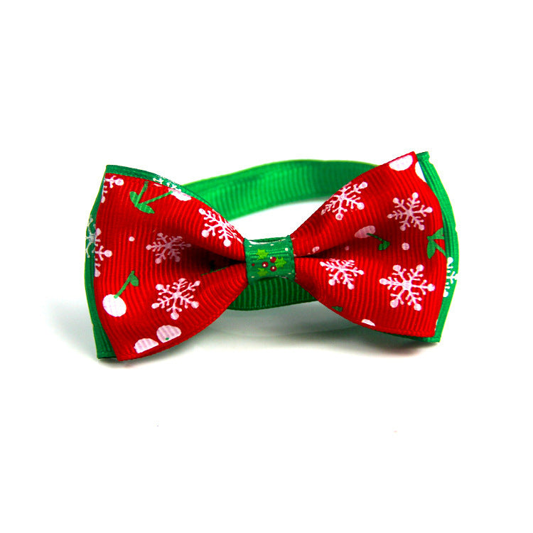 1 Pieces Cute Christmas Pet Supplies Handmade Ribbon Dog Bow Ties 8 Colors Cat Neck Tie Dog Accessories